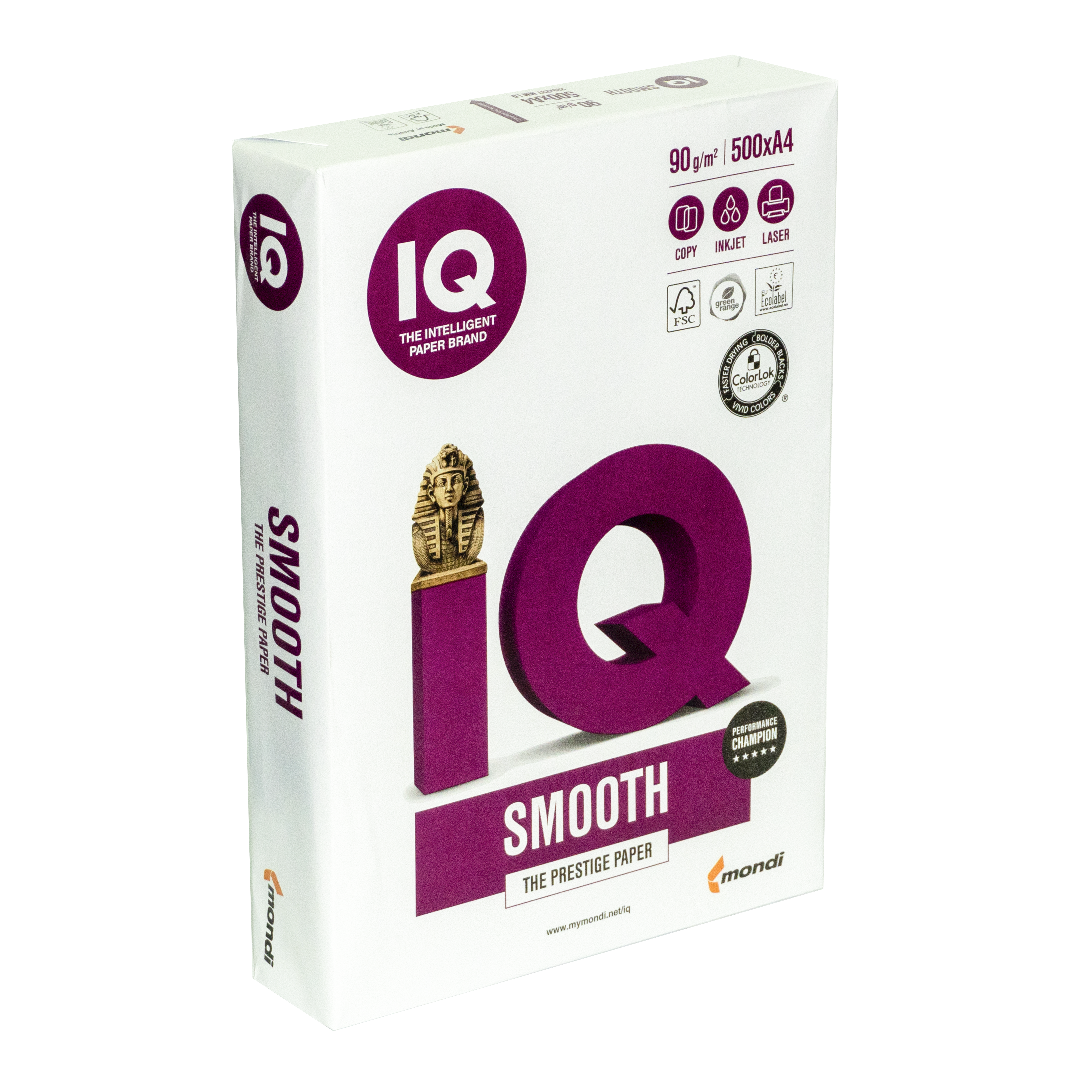 Папір для лазерного та струменевого друку А4 IQ Smooth 90 г/м2 500 арк