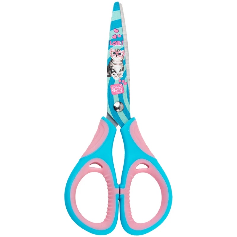 Ножницы детские 13 см Kite SP резин. вставками, принт на лезвии