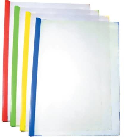 Папка з планкою-притиском А4 2-65 Economix, прозора