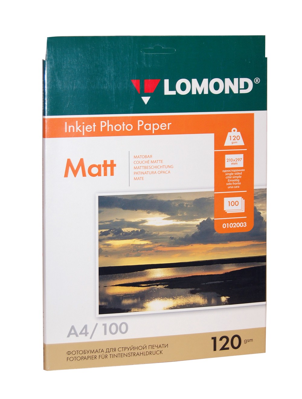 Фотопапір А4 Lomond 120 г/м2 1 ст матова 100 арк
