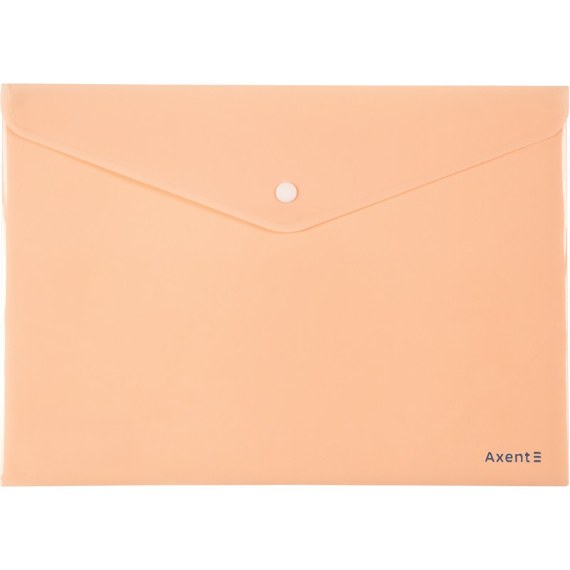 Папка на кнопке А4 Axent Pastelini, персиковая
