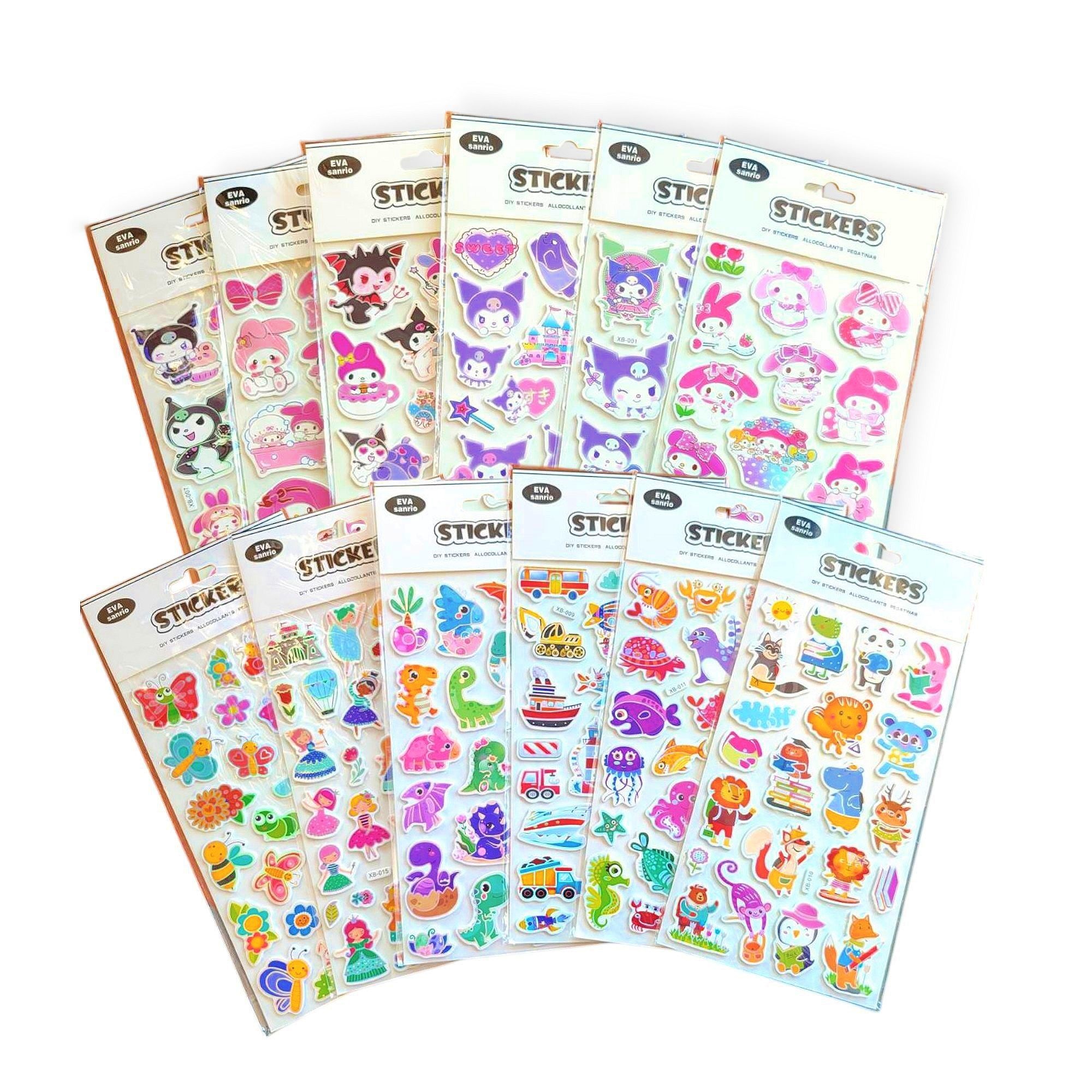 Наклейки 14х30 см микс