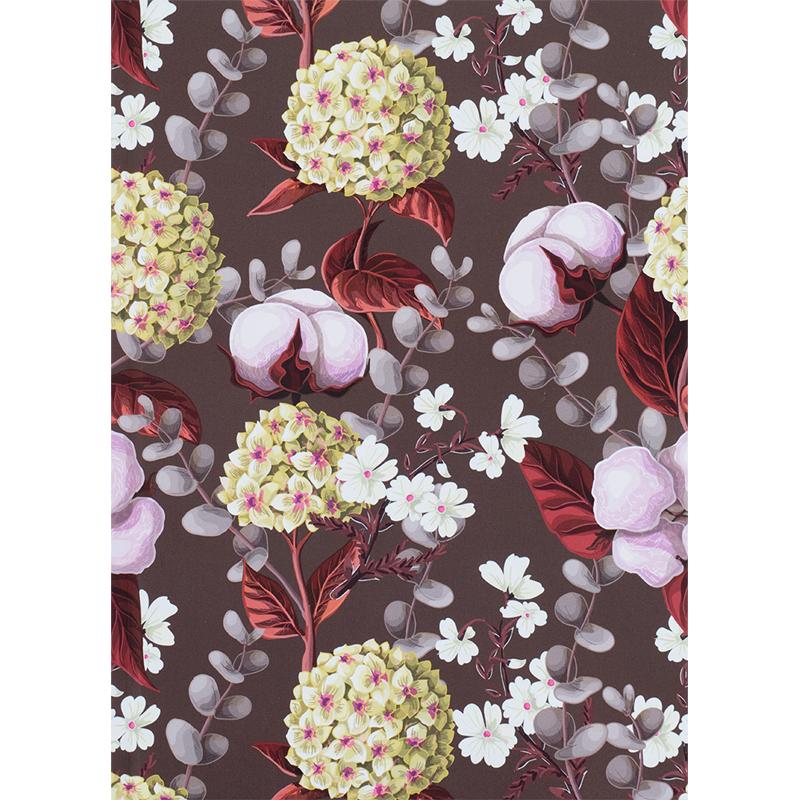 Книга записна А5 96 арк тв палітурка клітинка софт тач виб УФ лак Bloom коричнева