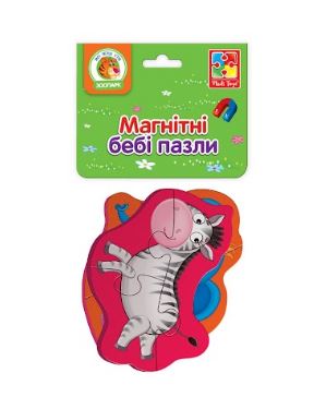 Пазлы магнитные Baby puzzle Слонёнок и зебрик 2 шт