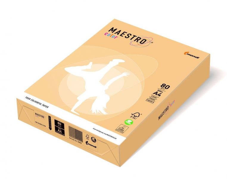 Папір кольоровий А4 Maestro Color GO22 кремовий 500 арк