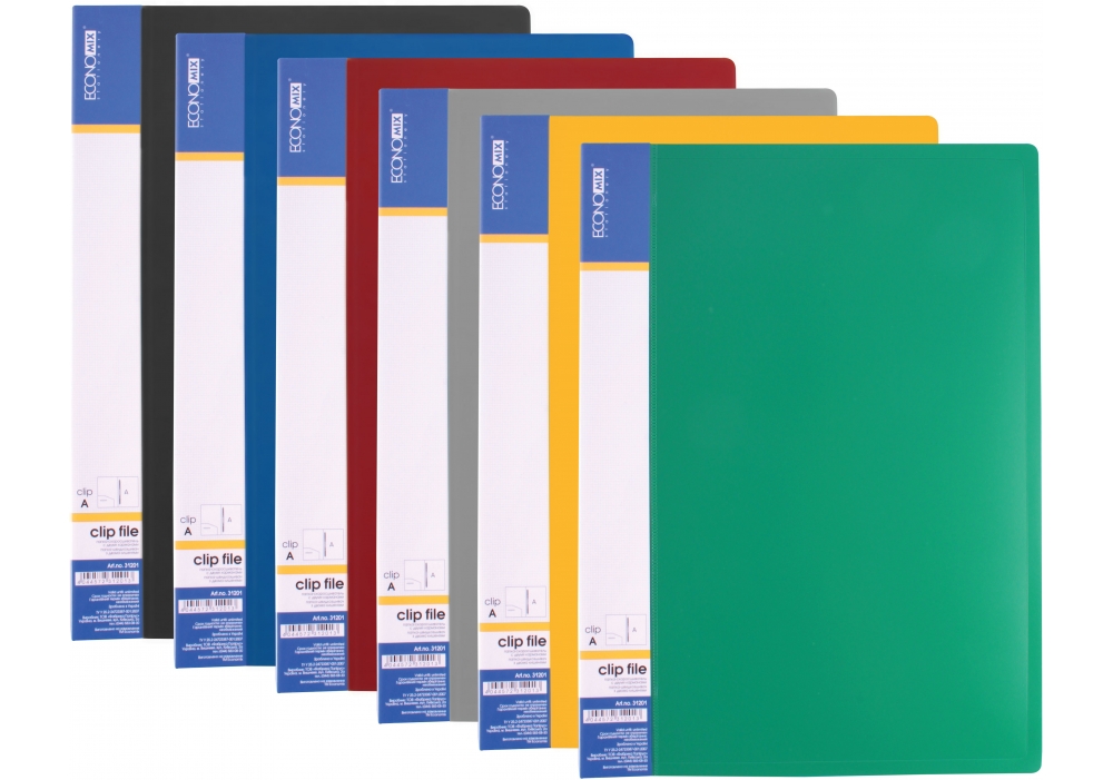 Папка-швидкозшивач А4 Economix, асорті