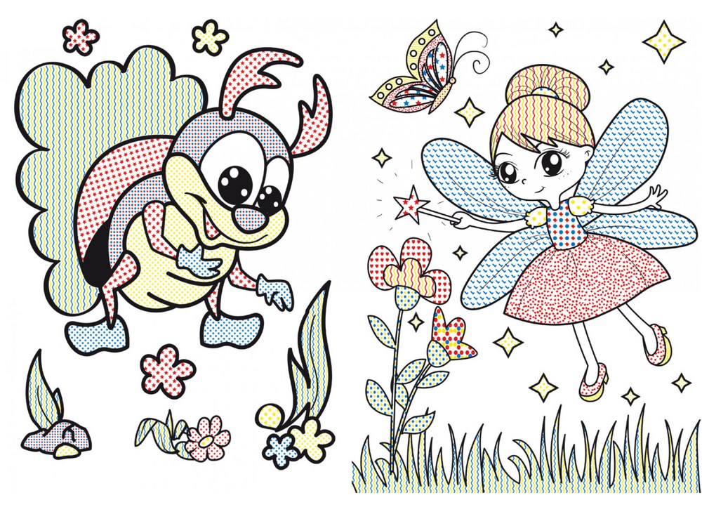 Большие водные раскраски Букашки