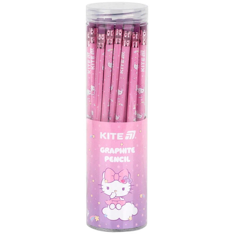 Карандаш графитный Kite HK HB с ластиком
