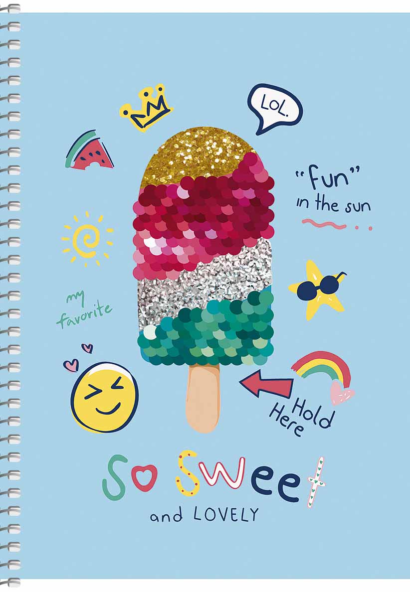 Блокнот А5 80 арк спіраль клітинка тисн фольгою STUDENT 6094 Асорті