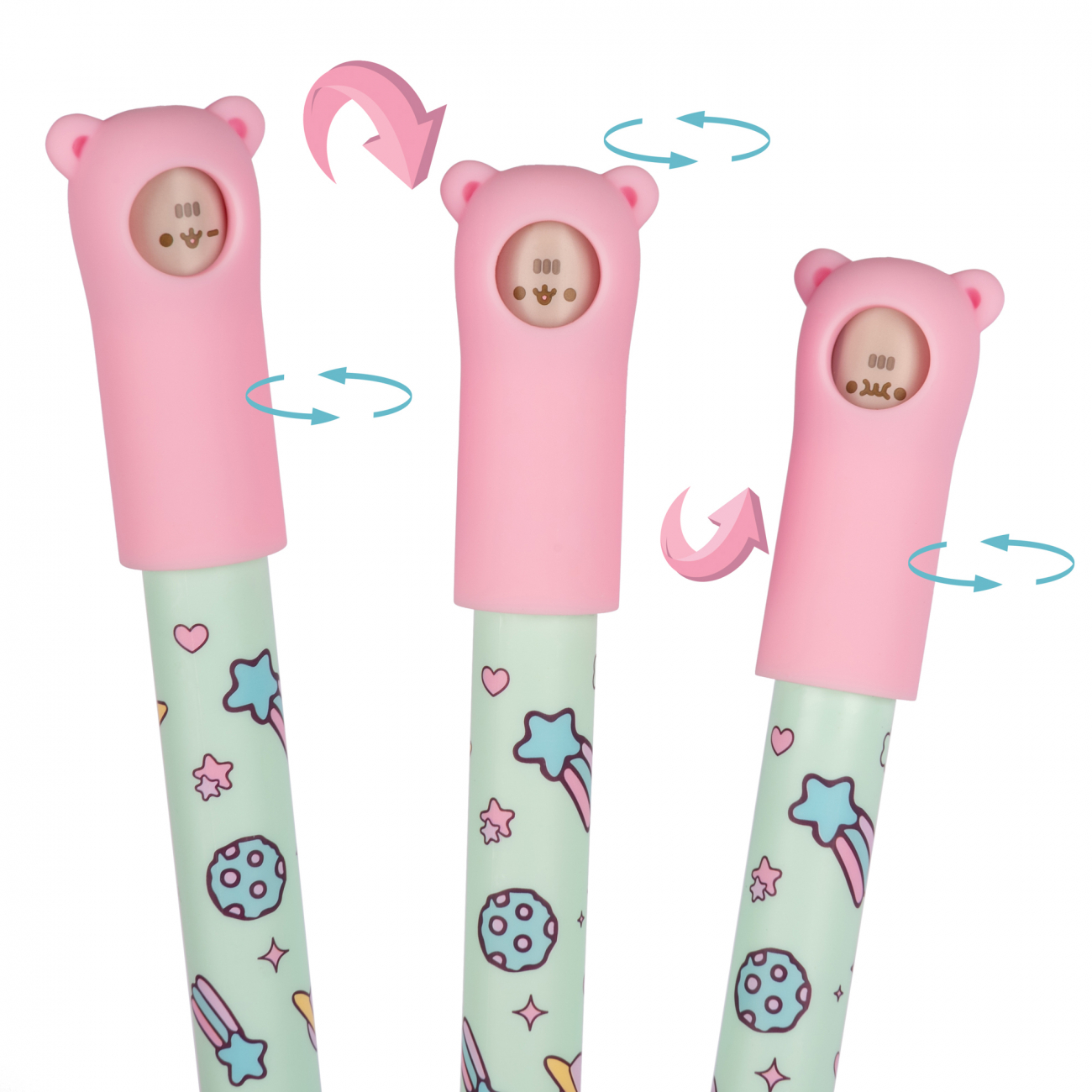 Ручка гелевая пиши-стирай Yes Pusheen.Cat 0,5 синяя