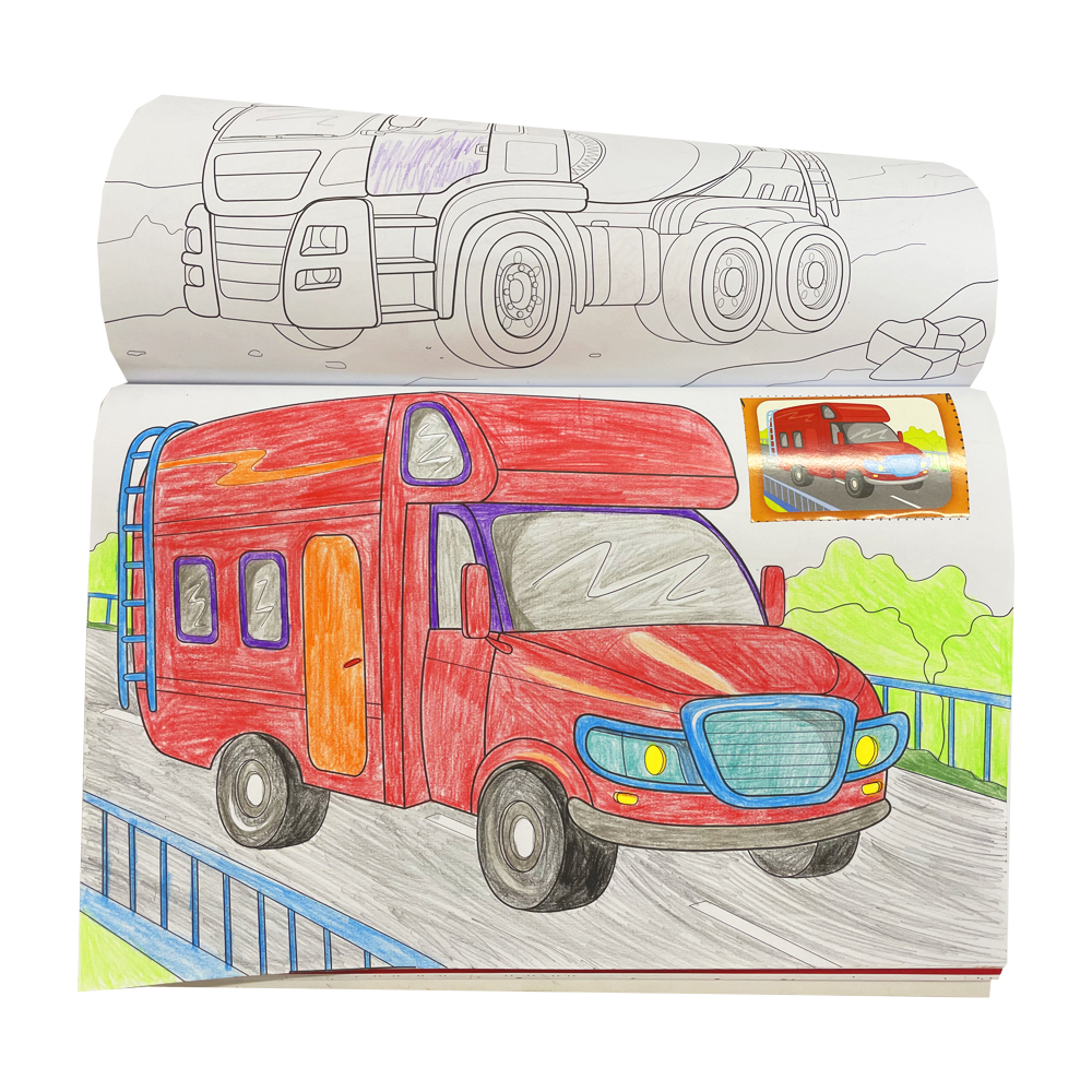 Розмальовка з наліпками 64 сторінки Веселі картинки для хлопчиків