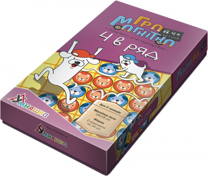 Игра настольная магнитная 4 в ряд