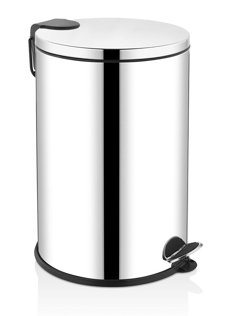 Емкость Rulopak для мусора 12л, металлическая, сатин., 24,5*24,5*37см.