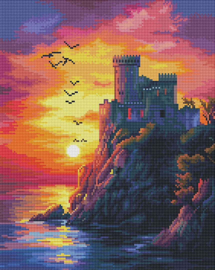 Алмазная мозаика 40x50 см Закат солнца