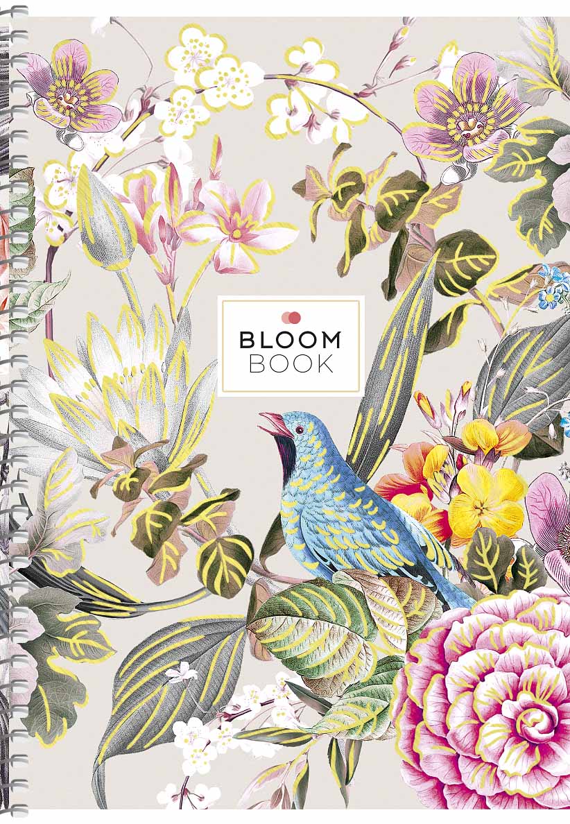 Блокнот А5 80 арк спіраль клітинка тверда обкл тисн фольгою STUDENT 6092 Асорті