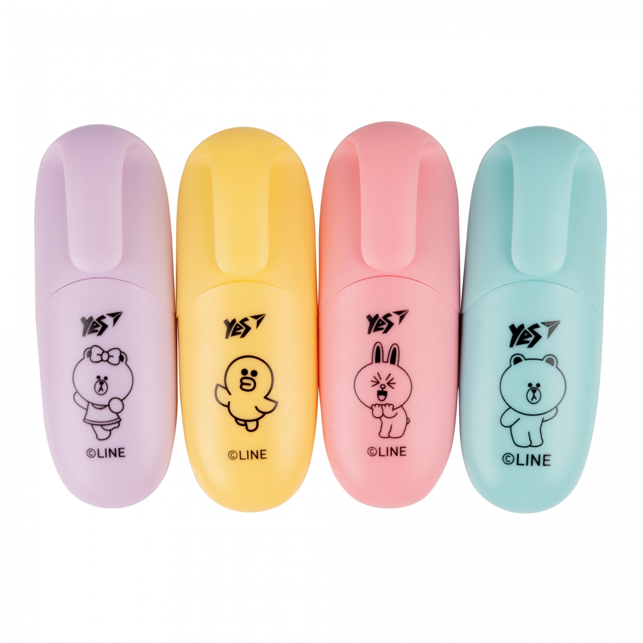 Набор маркеров текстовых Yes Line Friends 4 шт