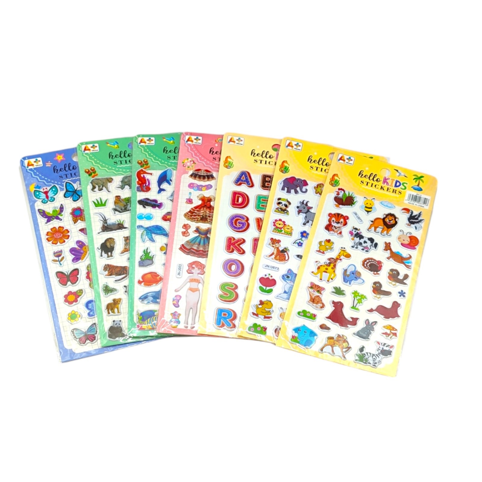 Наклейки 10х22 см микс