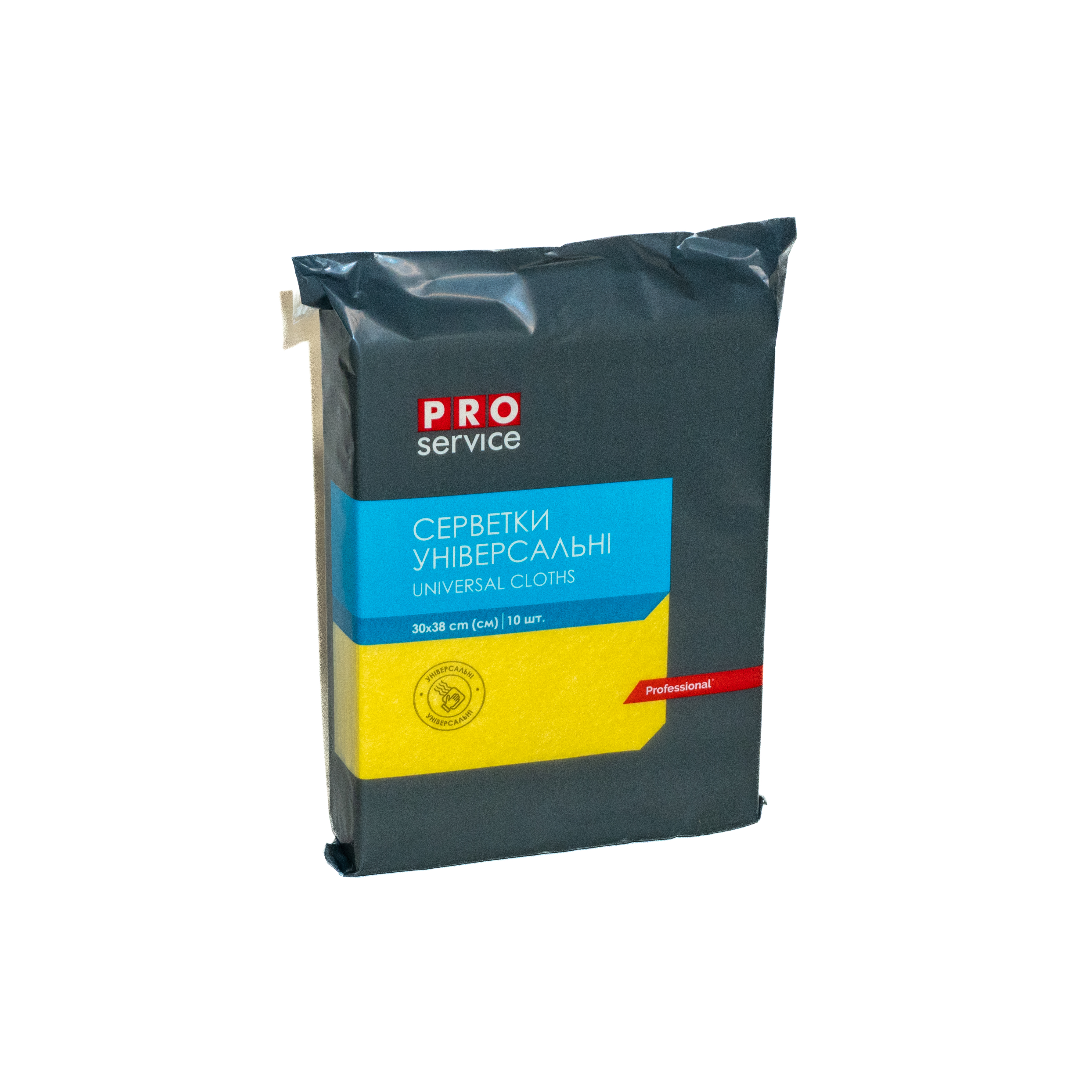 Салфетки вискозные 10шт/уп. PRO Standard 30*38см, желтые