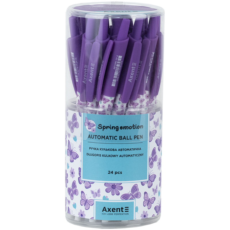 Ручка кулькова автомат Axent Spring Emotion 0,5 синя