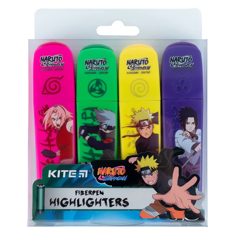 Набір маркерів текстових Kite Naruto 4 шт