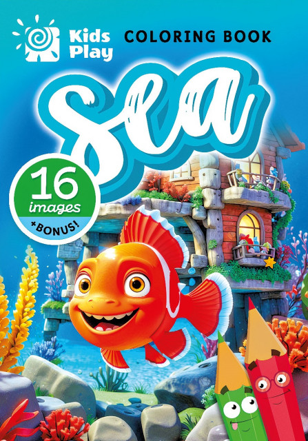 Раскраска 16 картинок Море