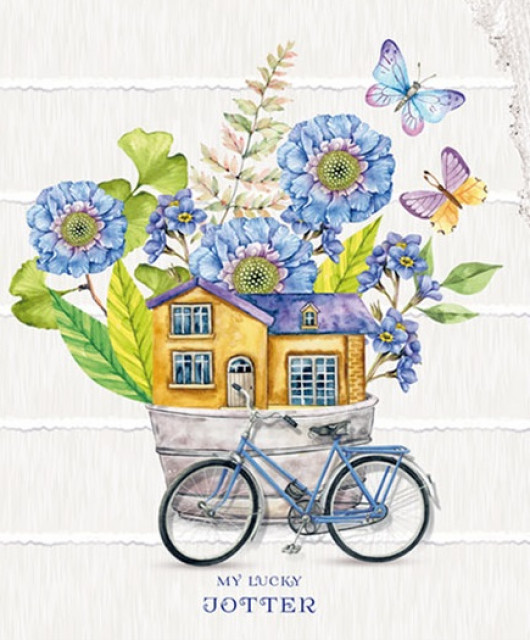 Блокнот 104*124 64 арк тв палітурка клітинка мат лам уф лак Flowers