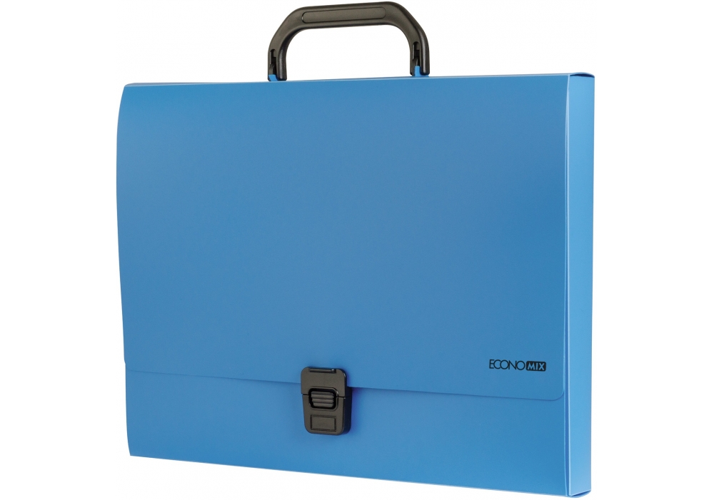 Портфель пластиковий на замку А4 Economix, блакитний