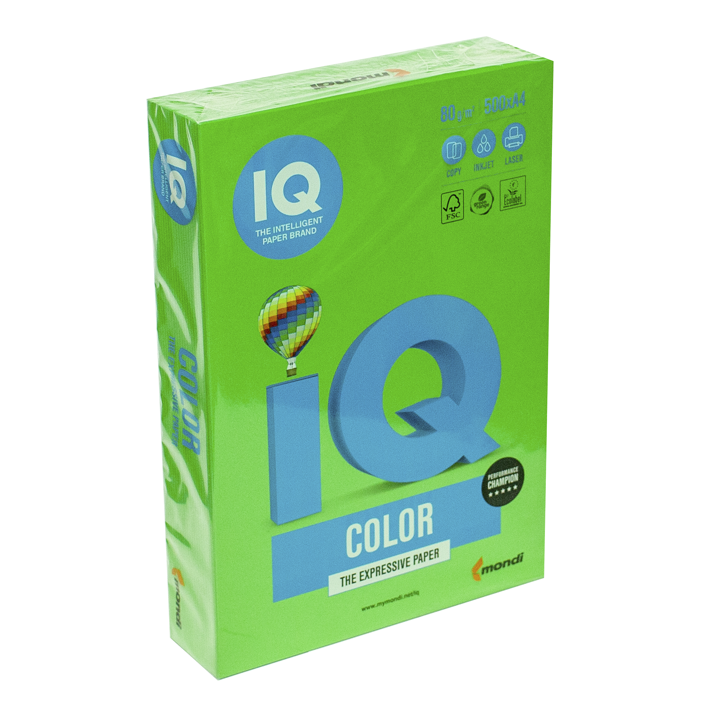Папір кольоровий А4 IQ Color 80 г/м2 DG47 насичений темно-зелений 500 арк