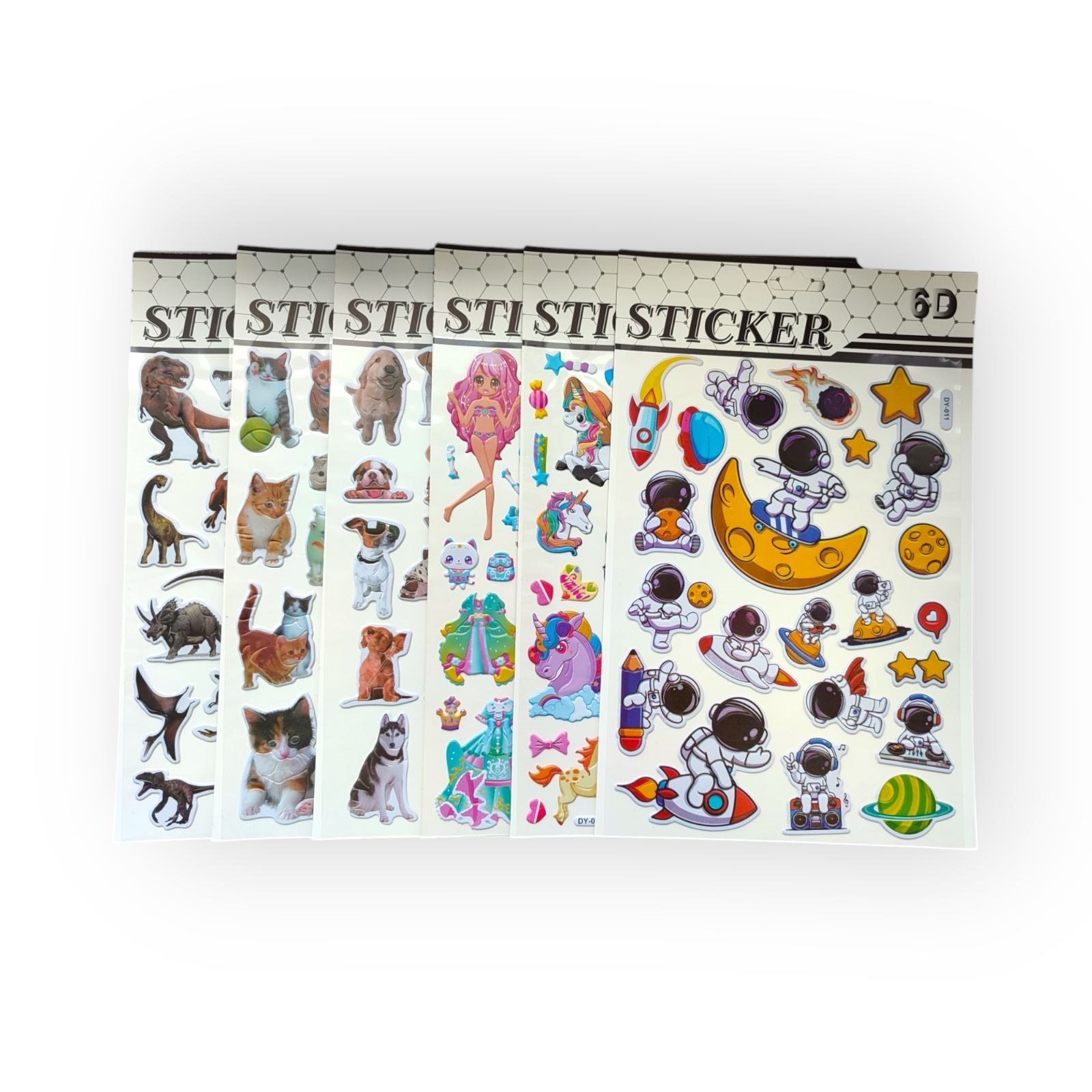 Наклейки 19х30 см матовые микс