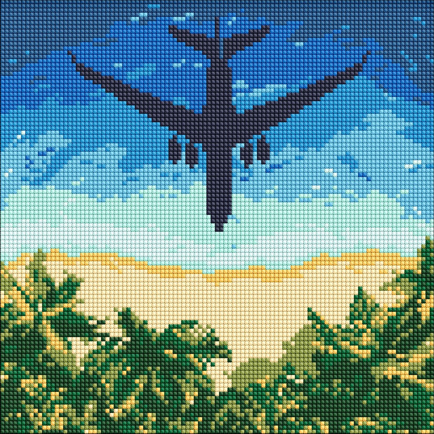 Алмазная мозаика 30×30 см Самолет к мечте