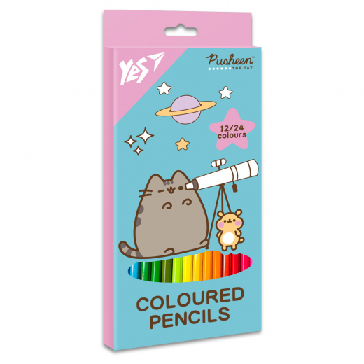 Карандаши Yes Pusheen Cheek 12/24 цв