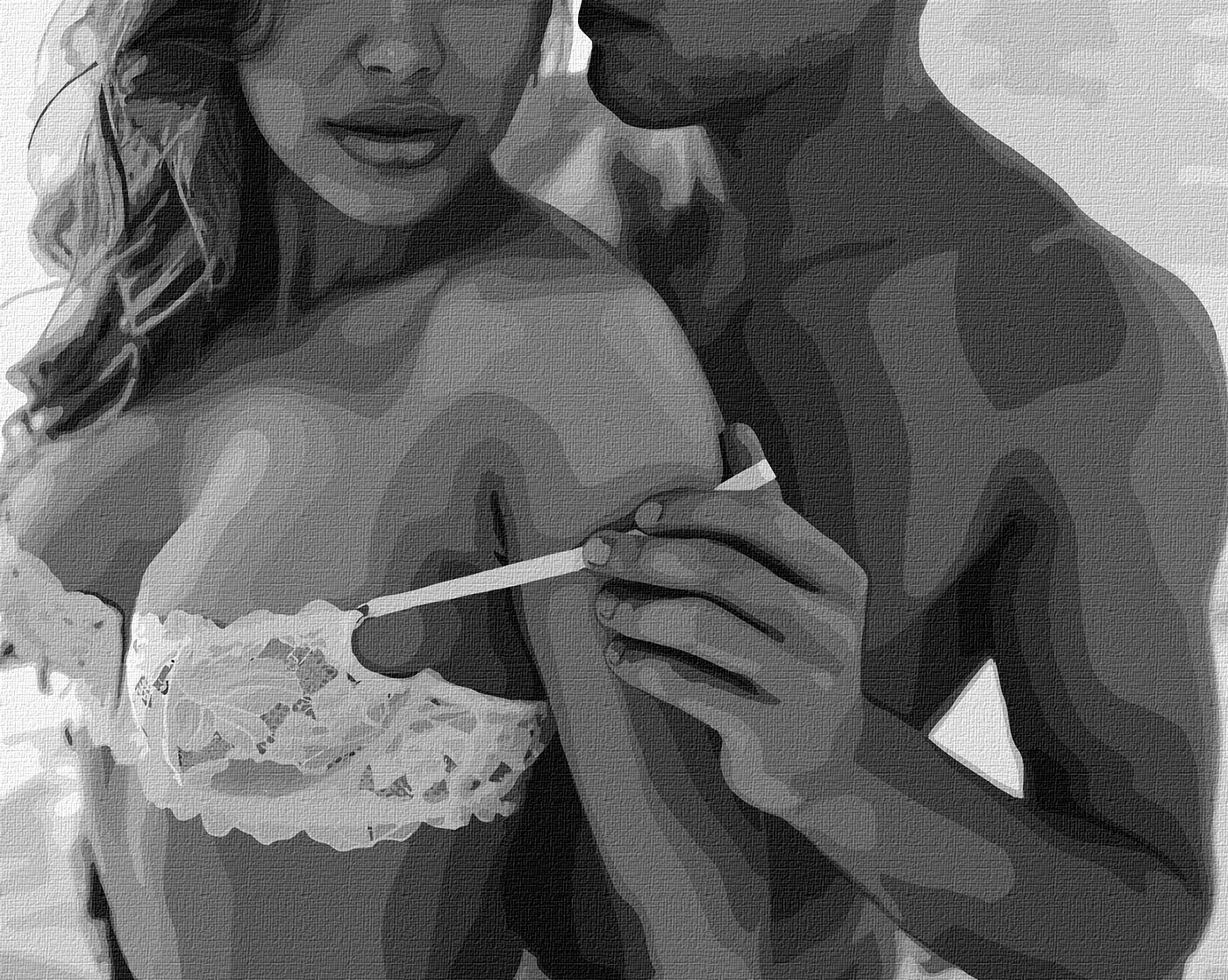 Картина за номерами 40×50 см Пристрасний дотик