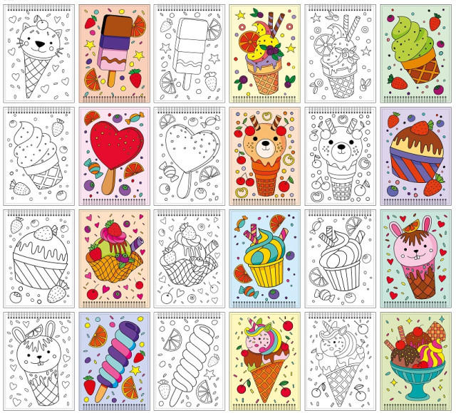 Раскраска с наклейками Супер десерты