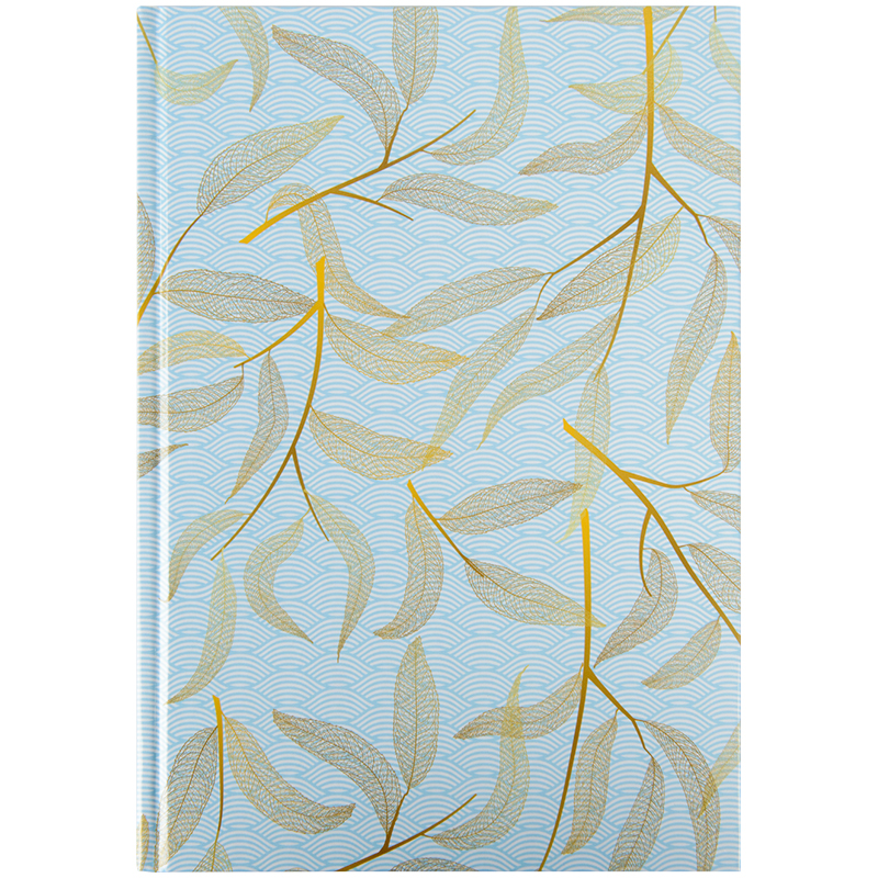 Книга записна А4 96 арк тв палітурка клітинка Waves блакитна