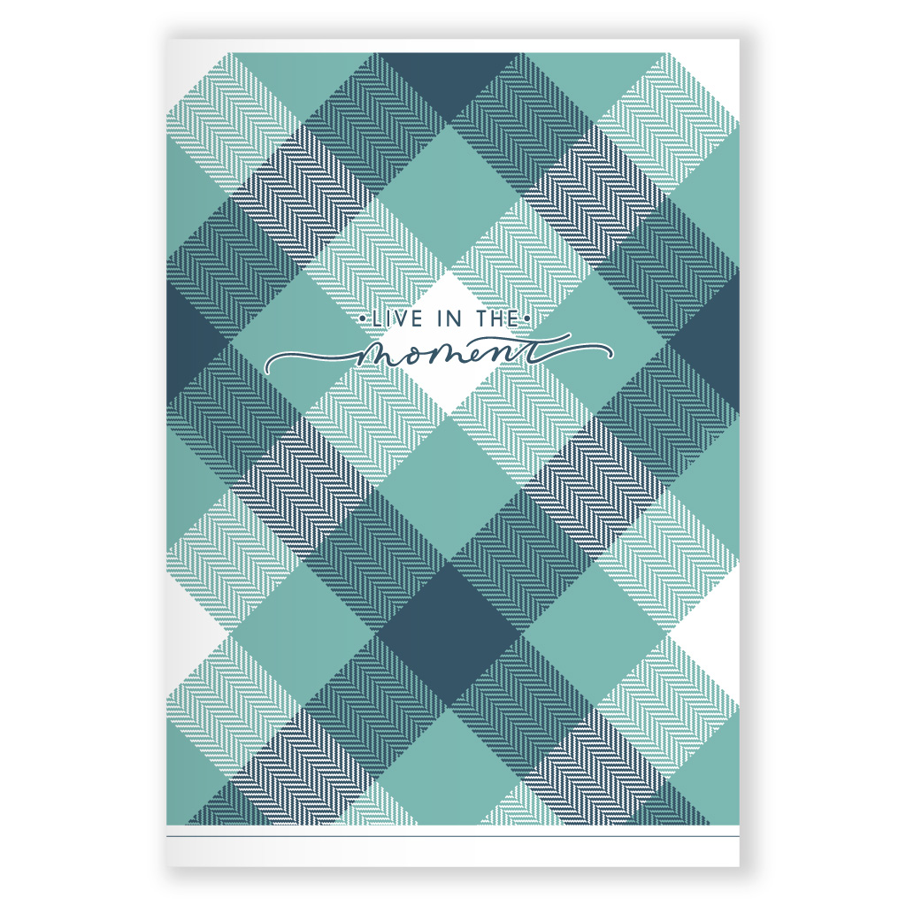 Тетрадь А4 48 л скоба клетка 416 Шотландка зеленая