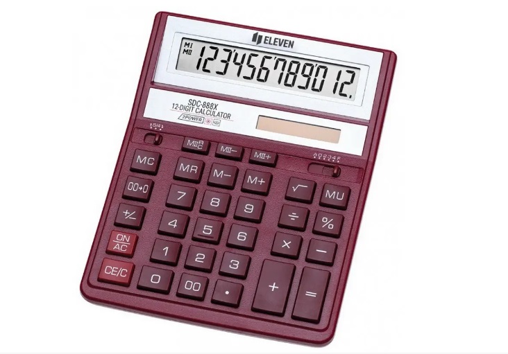 Калькулятор Eleven SDC-888 XRD 12 разр. Червоний