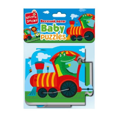Пазлы Baby puzzle Веселый поезд 4 шт