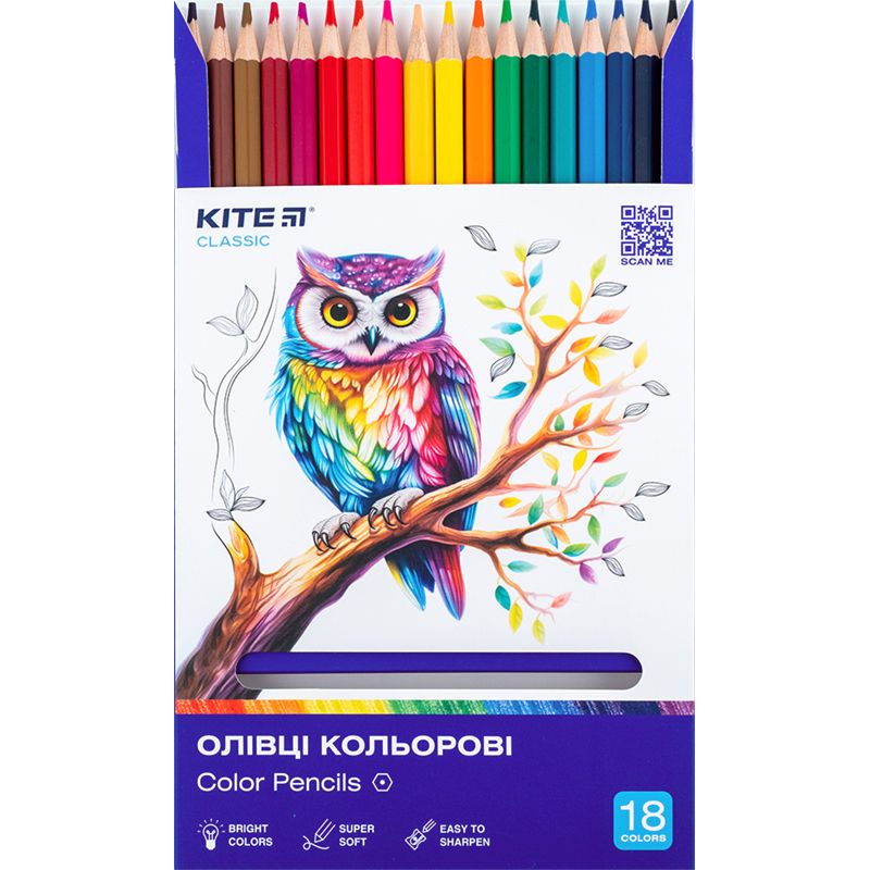 Карандаши Kite Classic 18 цв