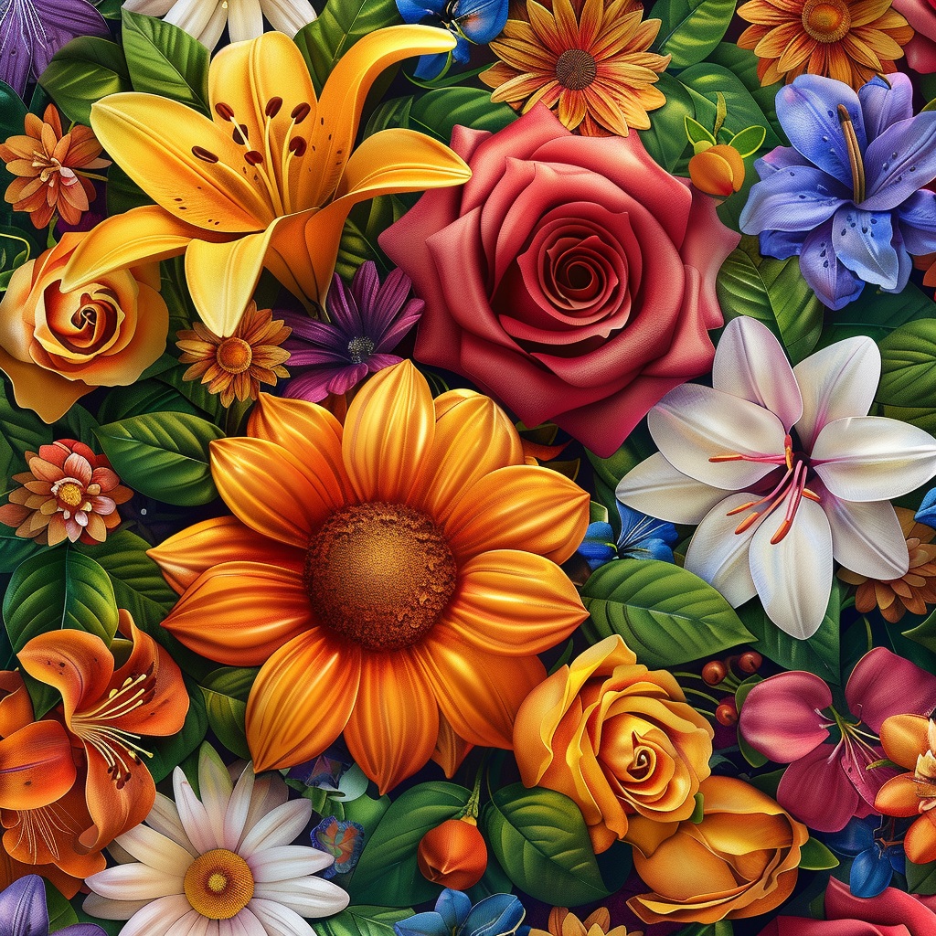 Алмазная мозаика 25×25 см Цветочная нежность