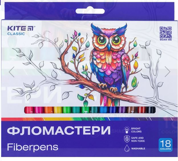 Фломастери Kite Classic 18 кол