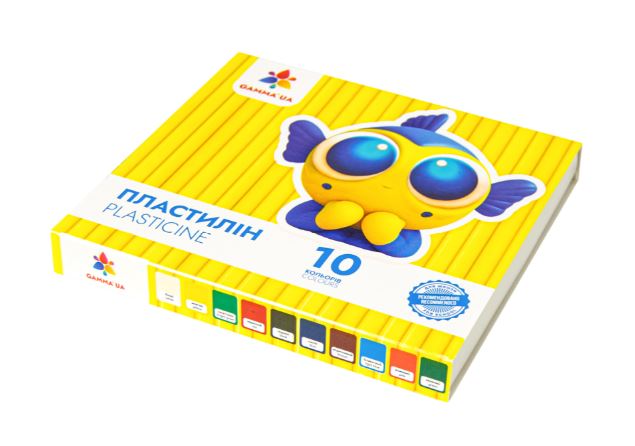 Пластилин GAMMA`UA 10цв 160г, стек (200311)