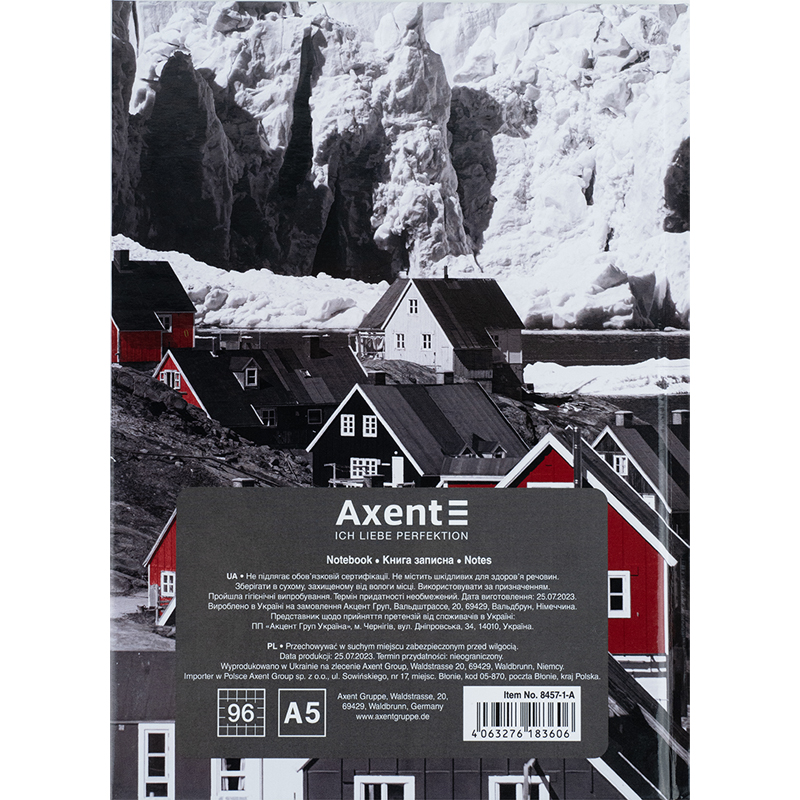 Книга записна А5 96 арк тв палітурка клітинка R&B Houses