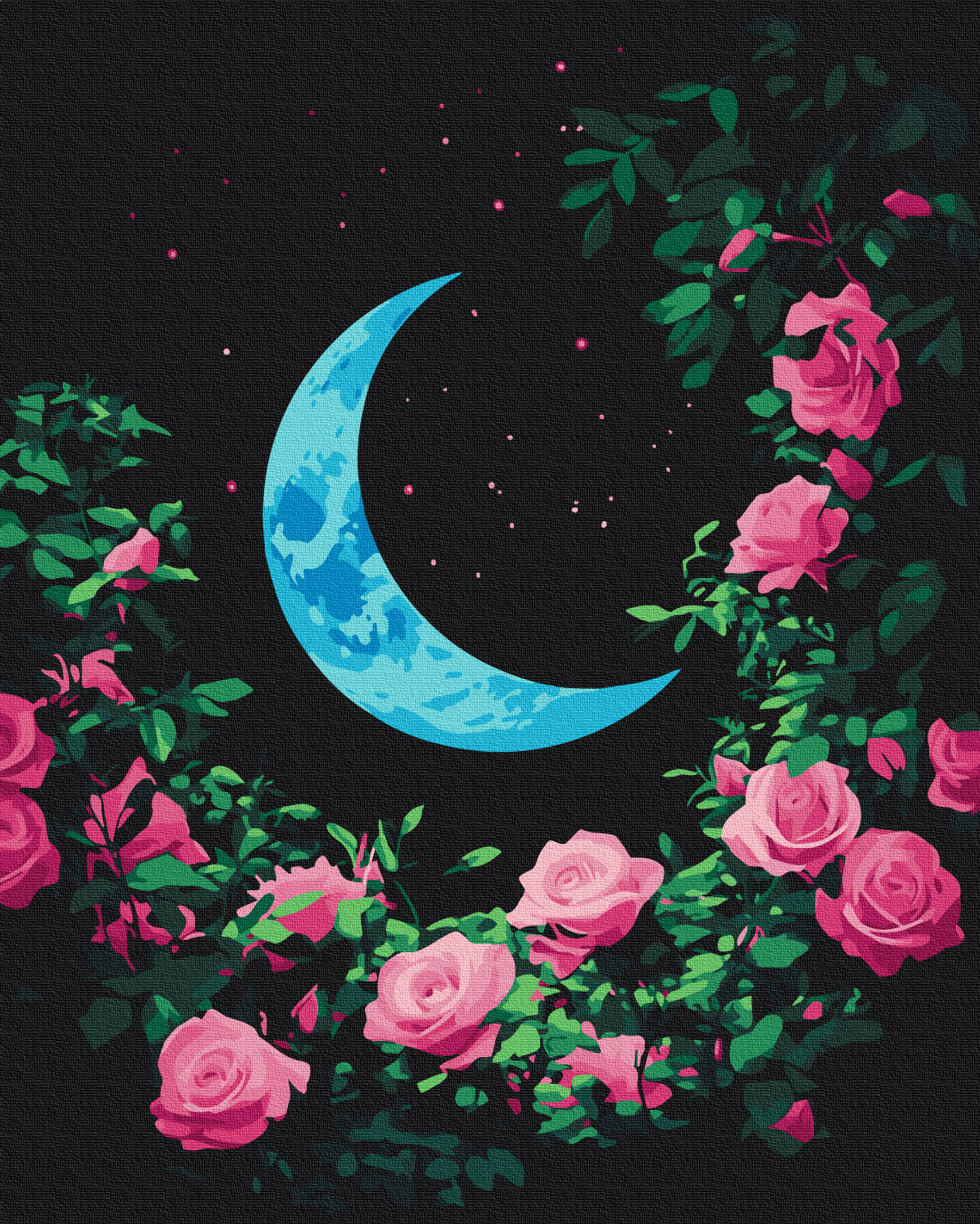 Картина за номерами 40×50 см Квітучий місяць