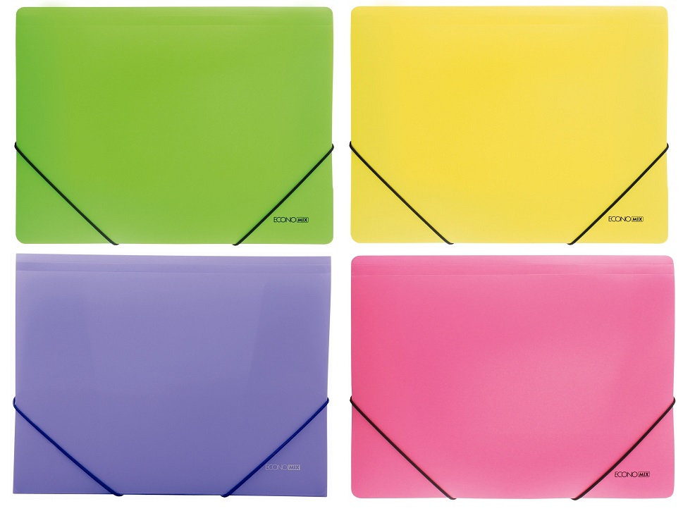 Папка на гумках А4 Economix кольорова, асорті