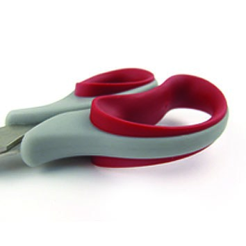 Ножницы 16,5 см Axent Duoton Soft резин.вставки, серо-красные