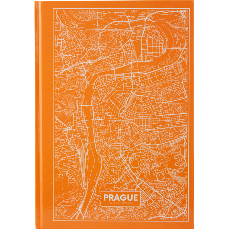 Книга обліку А4 96 арк тв палітурка клітинка Maps Prague