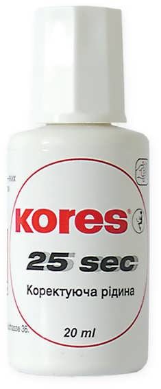 Коректор з пензликом 20 мл Kores, 25 секунд