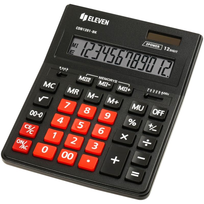 Калькулятор Eleven CDB1201 BK/RD 12 разр.