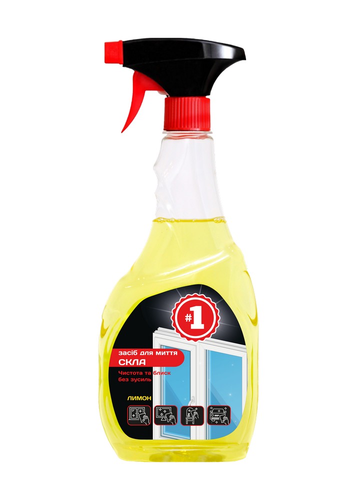 Засіб для скла Номер 1 500 мл лимон з розпилювачем