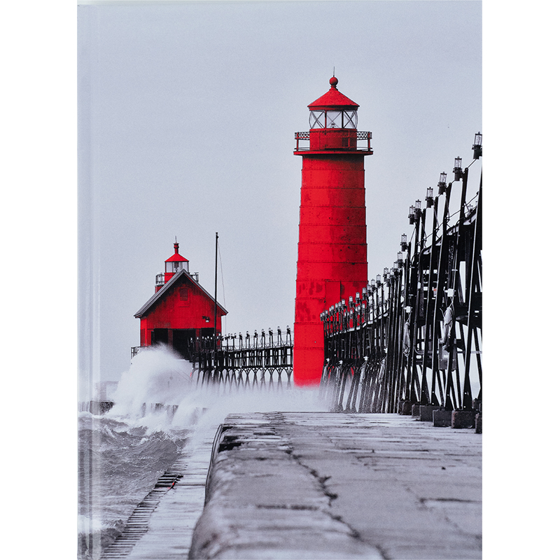 Книга записна А5 96 арк тв палітурка клітинка R&B Lighthouse